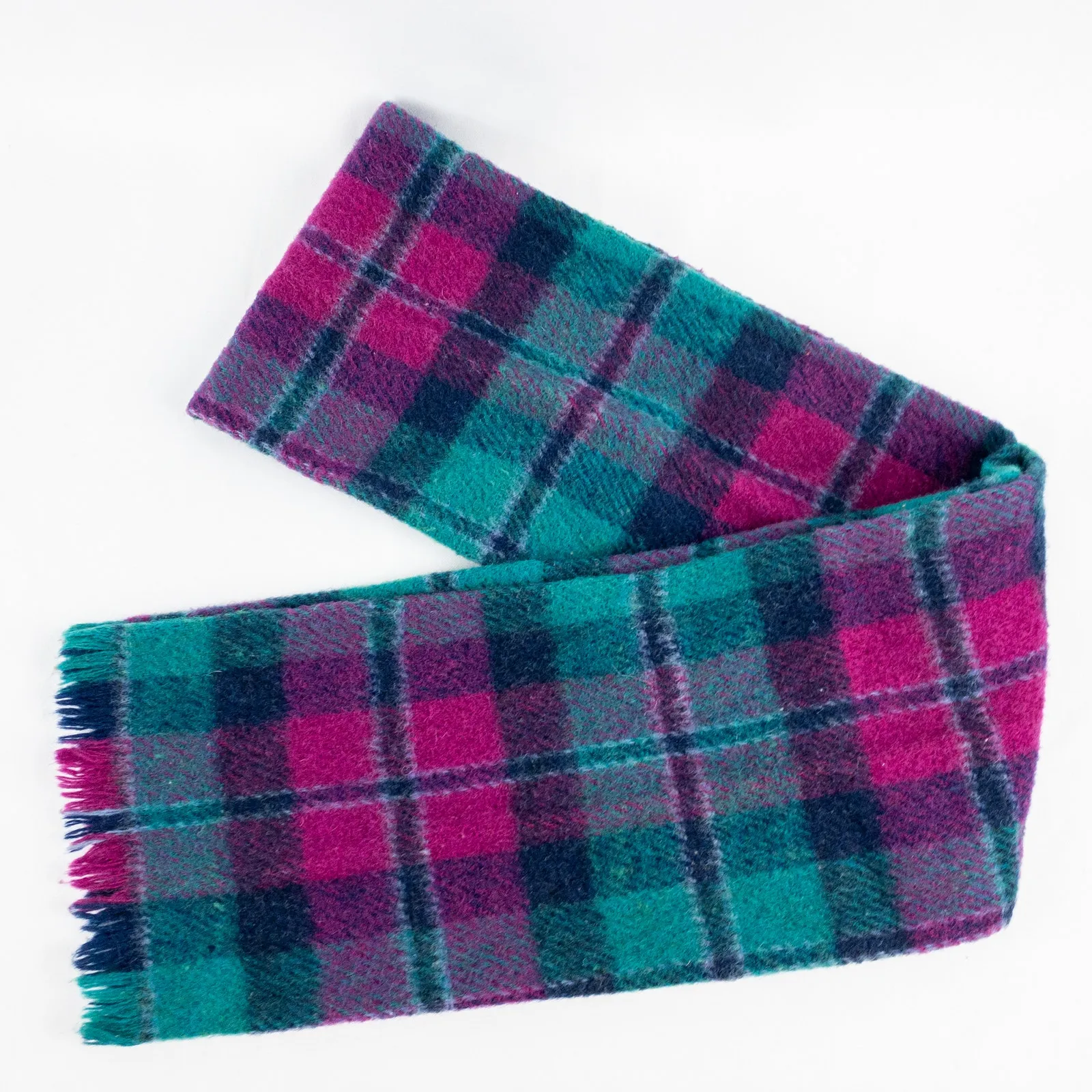 Purple Green Blue Plaid Stripe Scarf Unisex Men Women One Size - Image 5