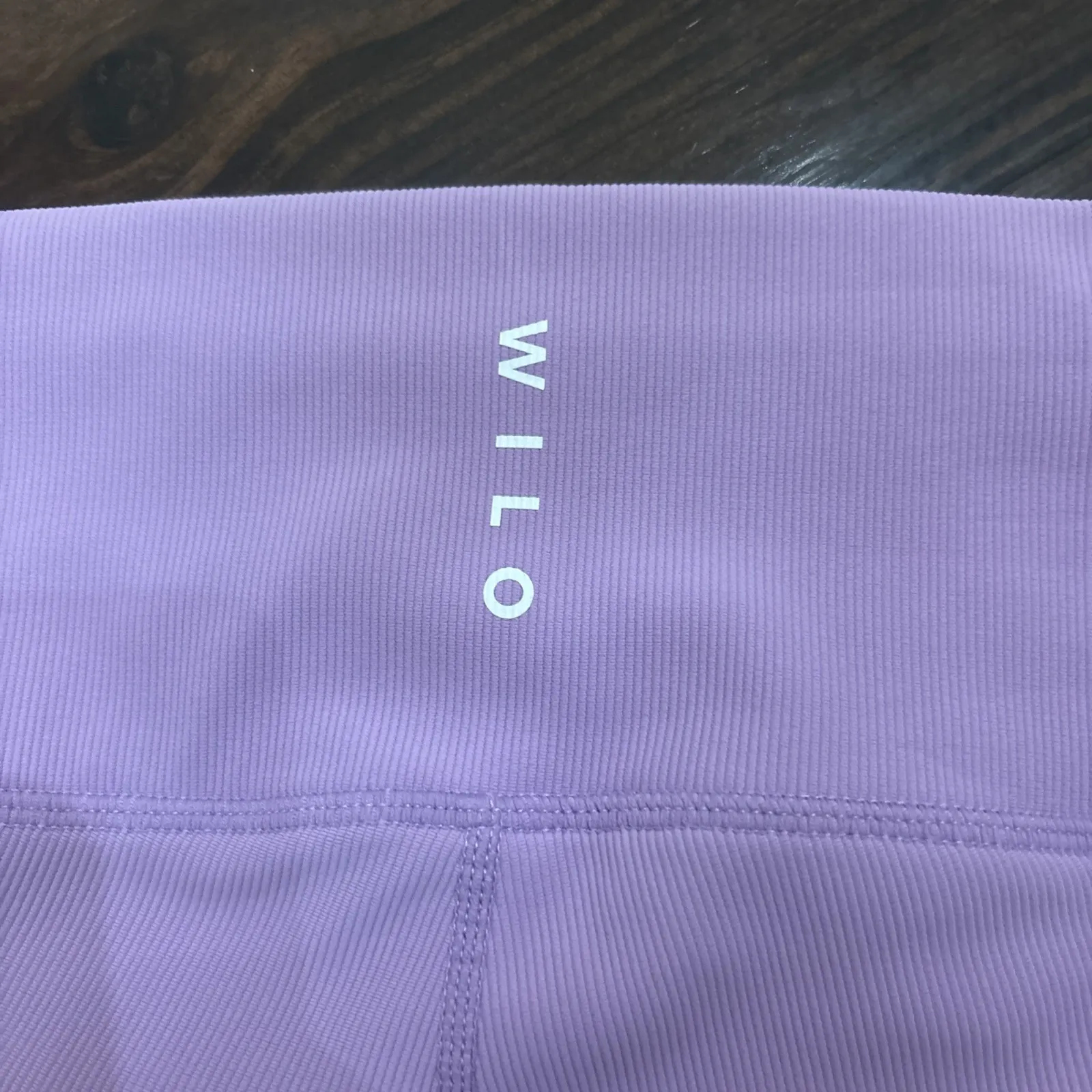 Wilo The Label Leggings Large Ribbed 7/8 Ankle Pink Purple Anthropologie - Image 4