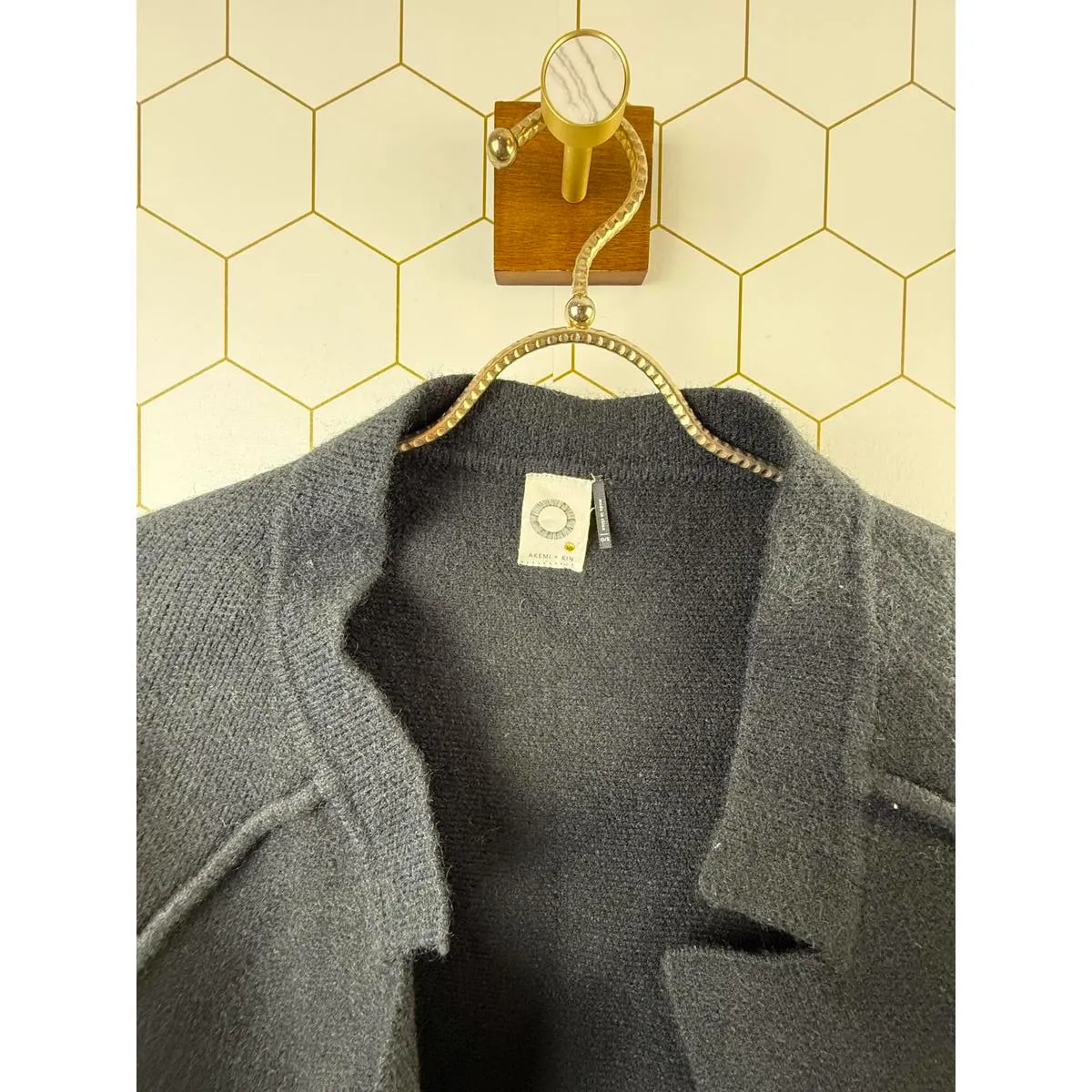 Akemi + Kin from Anthropologie Black Front Women's Outerwear Jacket -Size - O/S - Image 4