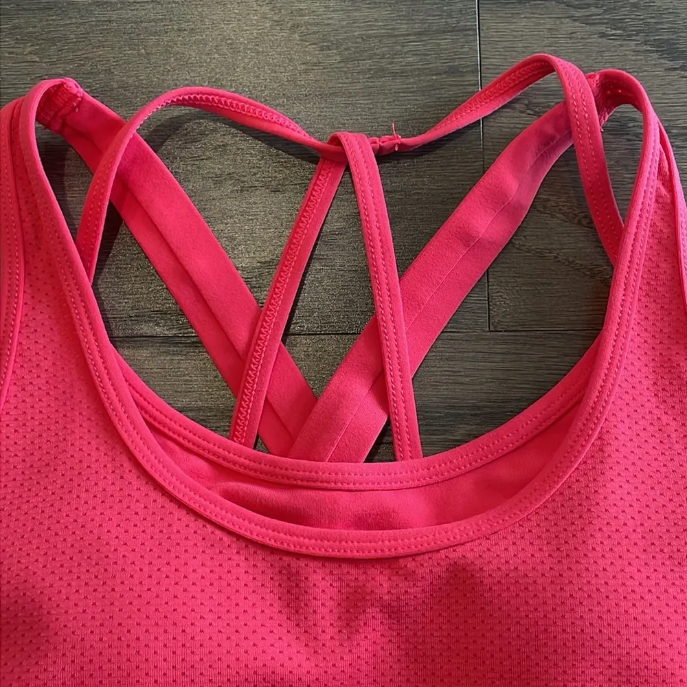 Lorna Jane Pink Strappy Sports Bra - Size XS - Image 4
