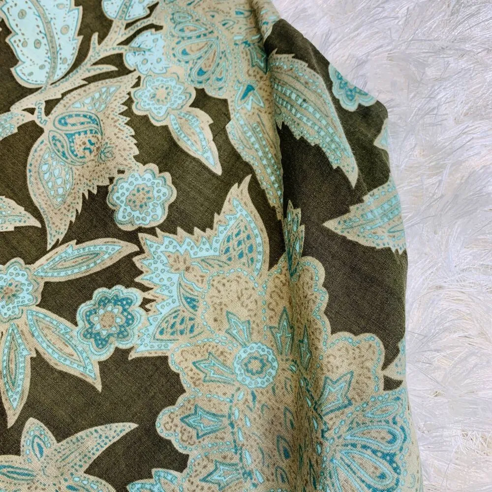 LOFT Green Blue Brown Paisley Sleeveless Top Tanks Sz 6 - Image 7