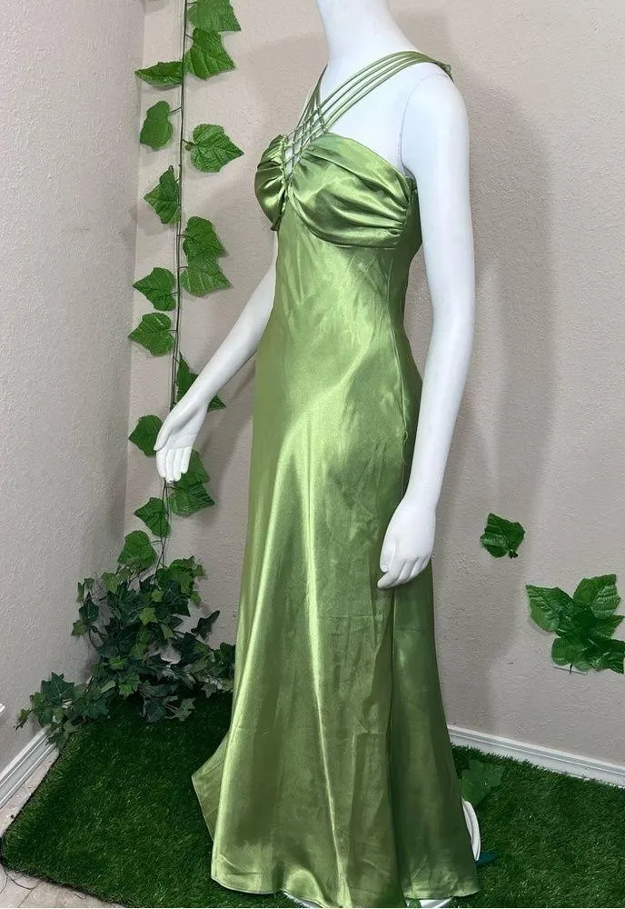 Betsy and Adam Vintage Lime Green Gown - Image 14