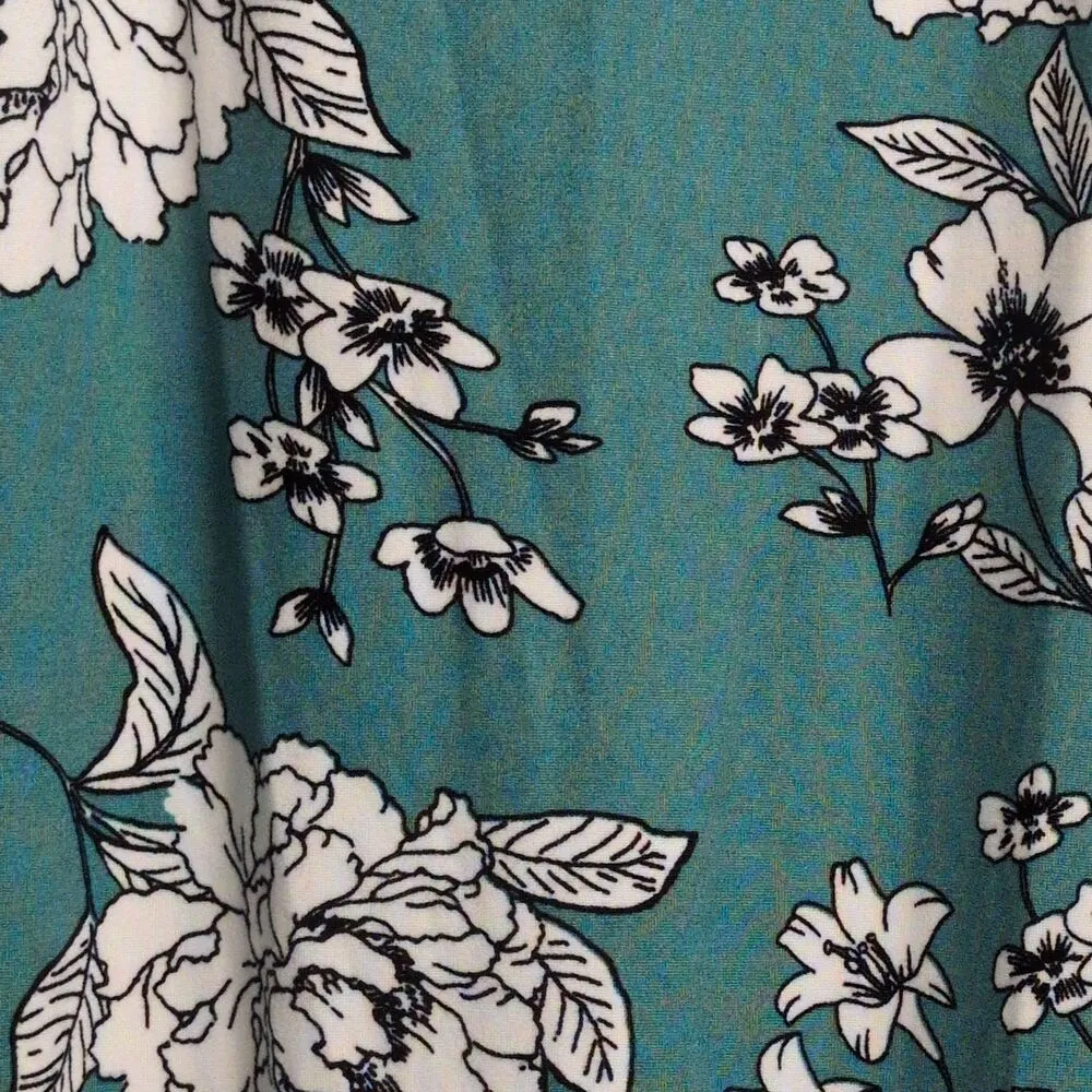 NWT Nine Britton Floral Print Short Sleeve Scoop Neck Maxi Dress Size 3X FLAW - Image 2