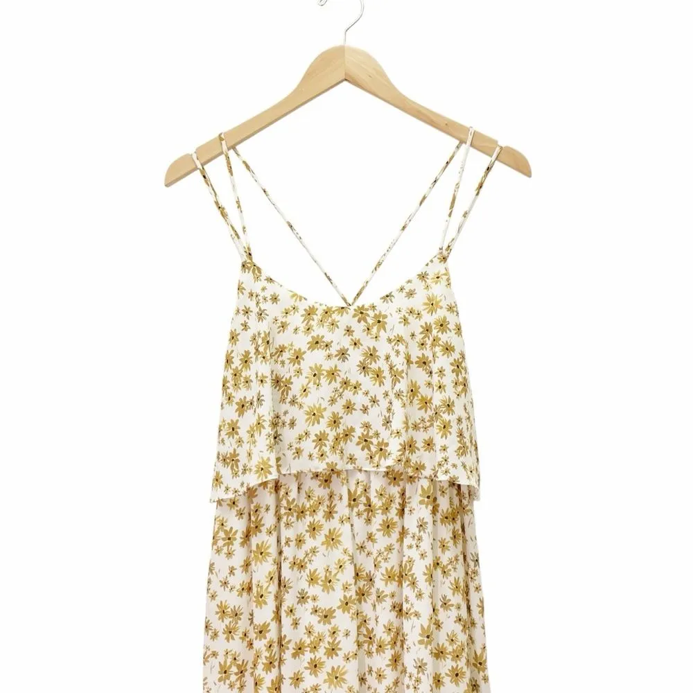 dRA Los Angeles x Kelli Murray Floral Maxi Dress White Yellow Daisy Print Sz XS - Image 8