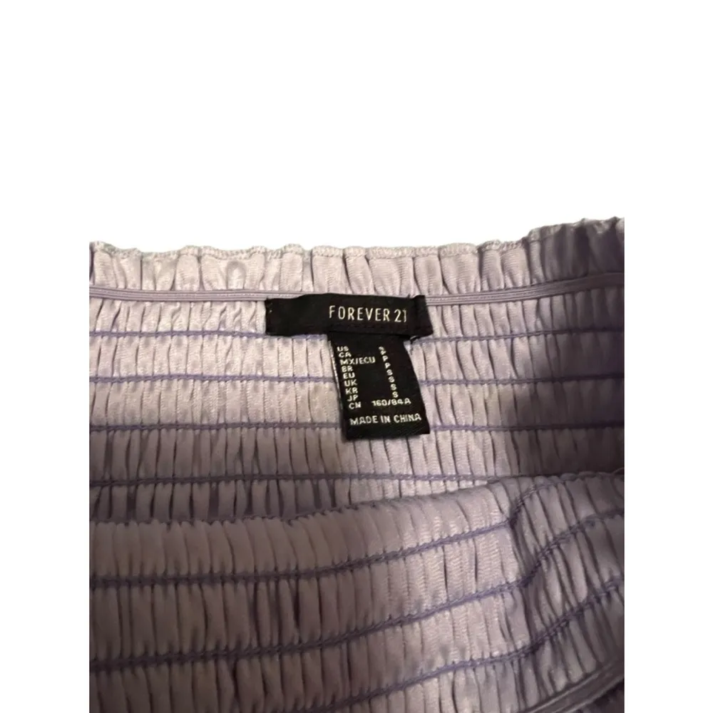 Forever 21 Purple Smocked Tube Top Women's Size Small - Image 4