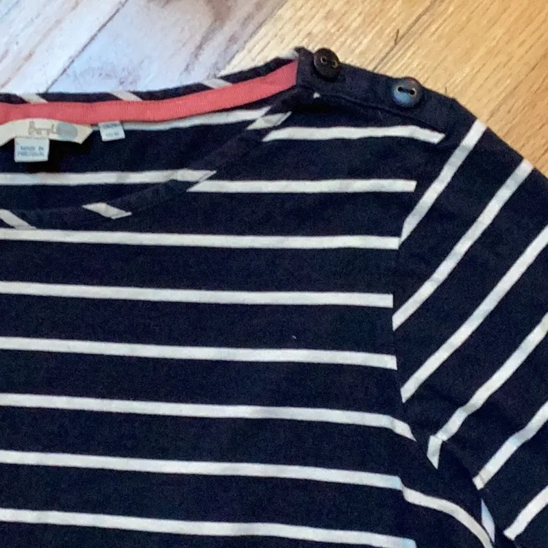 Boden Womens Breton Navy Striped Tunic Mini Pocket Dress Size 16 - Image 5