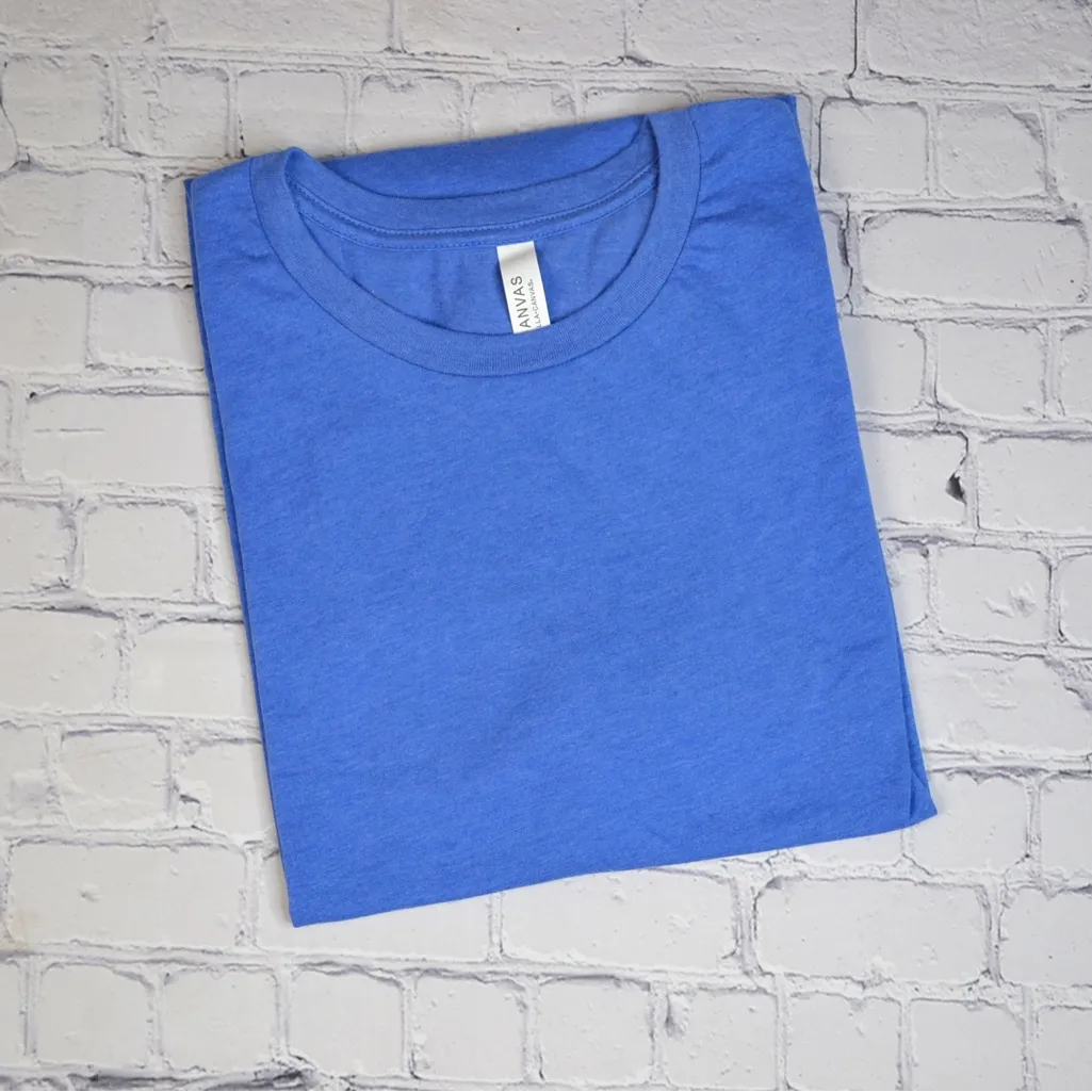 Bella Canvas unisex heather royal blue shirt, Blank shirt - Image 2
