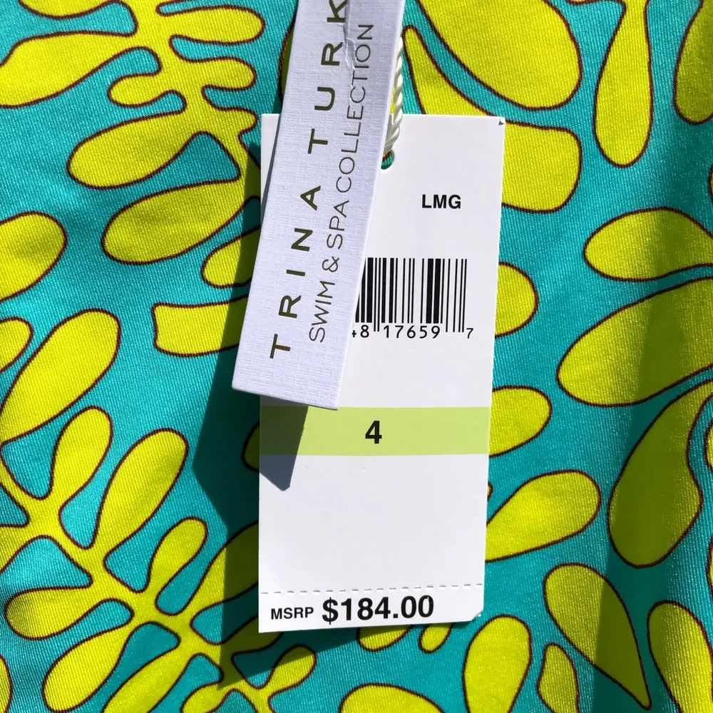 Trina Turk TRELLIS Green One Piece Swimsuit NWT Sz 4 - Image 6