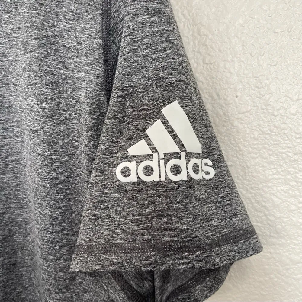 Adidas Freelift Mens Gray Athletic Short Sleeve‎ Top Shirt Size M Sporty Gym - Image 4
