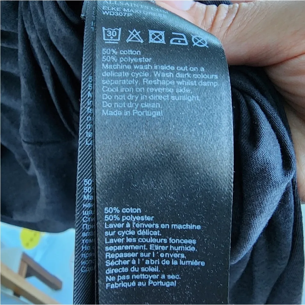 All saints maxi dress with slit in the center front of the dress gray Size S - Image 9