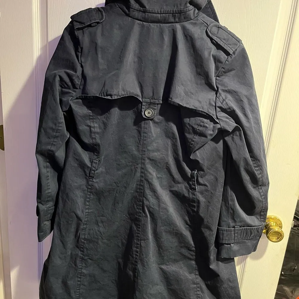 Banana Republic Blue Trench Coat with Belted Waist - Image 3