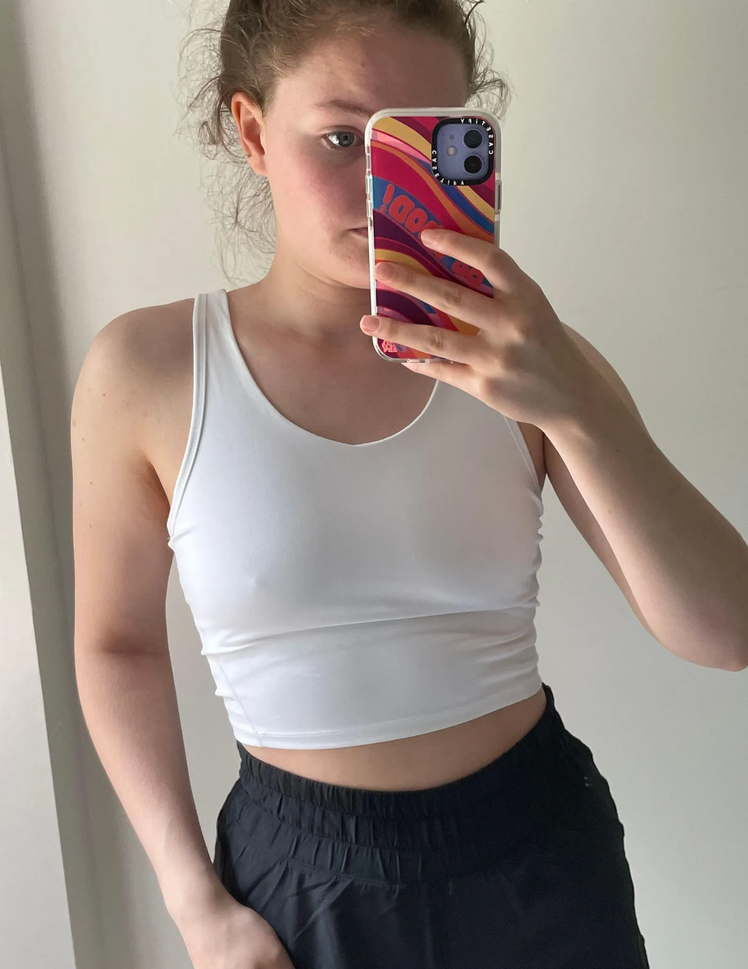 White Cropped Lululemon Align Tank Dupe - Image 4