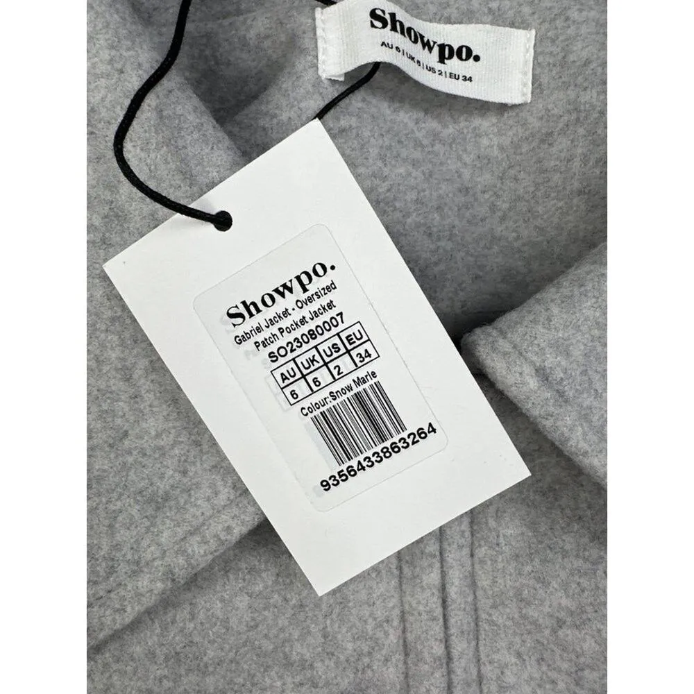 Showpo - Gabriel Oversized Patch Pocket Jacket in Gray - Image 4