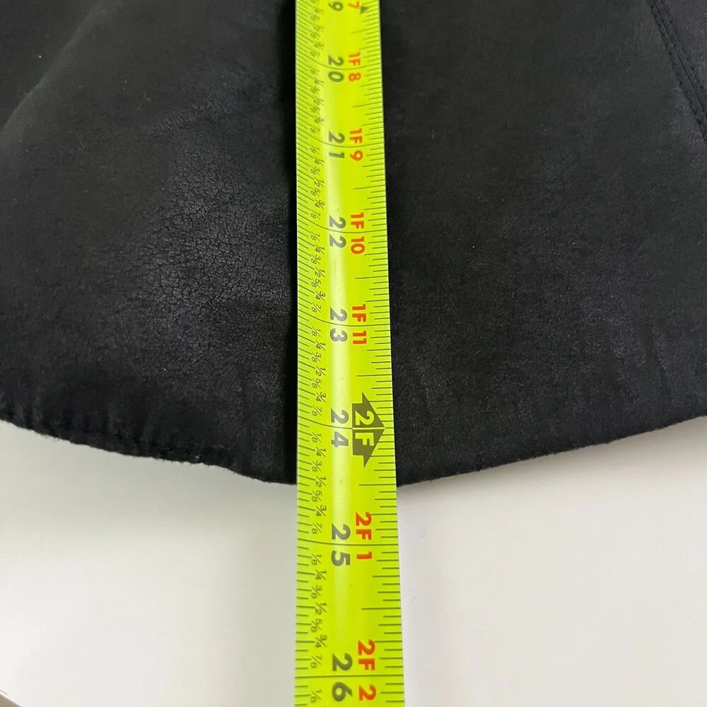 Faux Suede Blazer Women XL Black Single Button Elevated Basic - Image 7