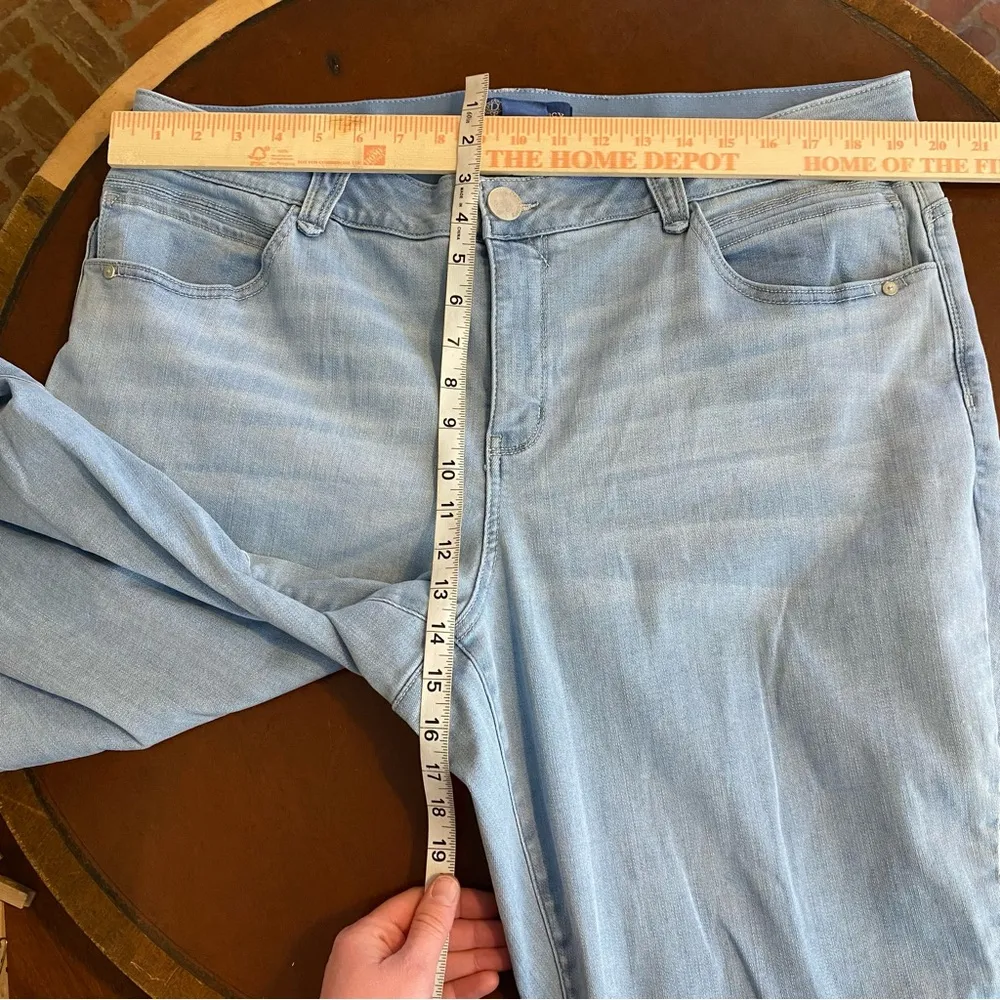 Democracy "Ab" solution Plus Size Crop Embroidered Dye Cut Itty Bitty Flare Jean - Image 8