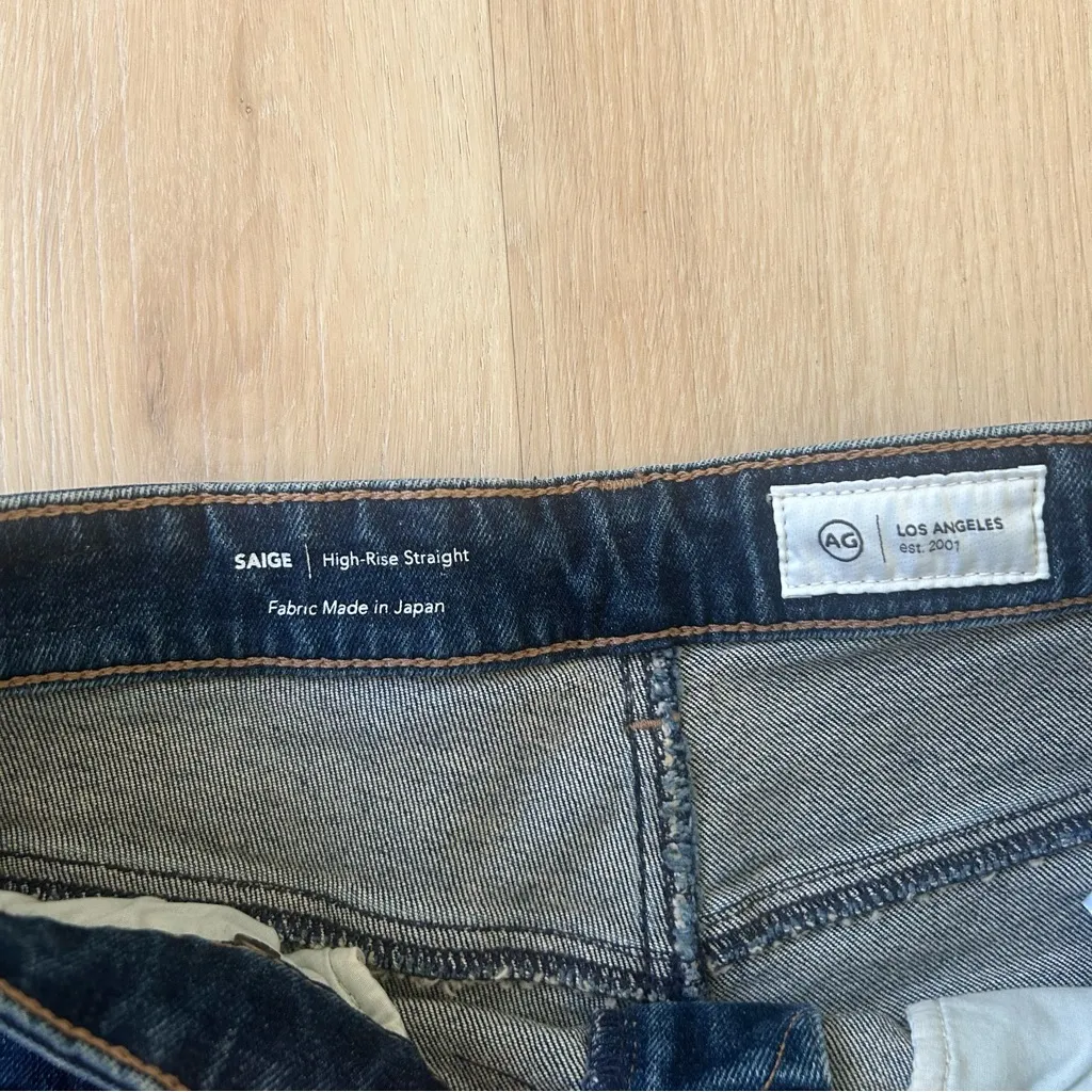 Ag Adriano Goldschmied Saige High-Rise Straight Leg Jeans - Image 5