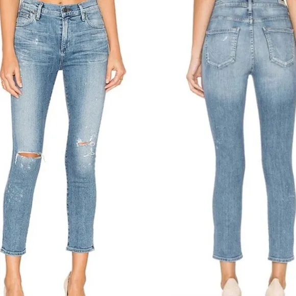 Citizens of Humanity Distressed Rocket Crop High Rise Skinny Jean Size 25 - Image 2