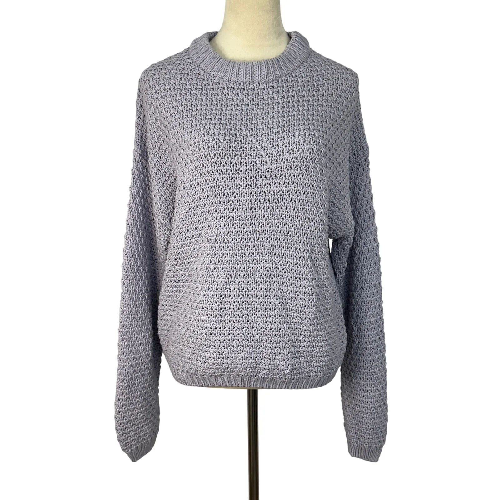 Universal Thread Womens Medium Lilac‎ Knit Pullover Crew Neck Sweater - Image 2