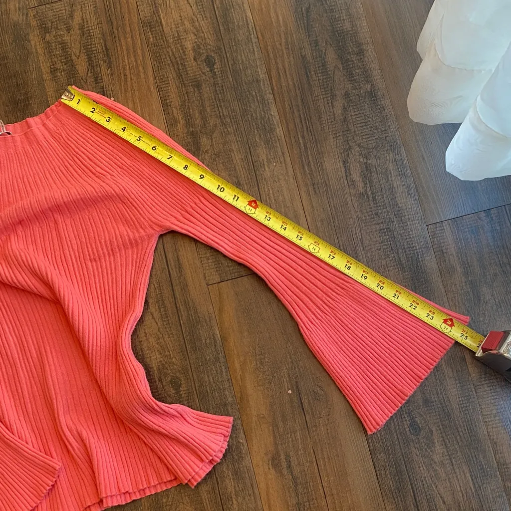 Vila Milano Elegant Pink Ribbed Blouse - Image 8