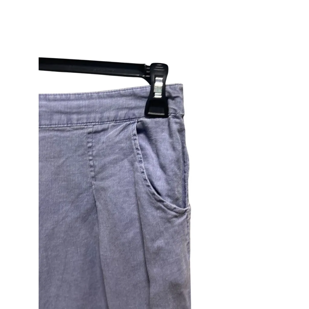 Sigrid Olsen  Linen Pants Blue Size M - Image 9