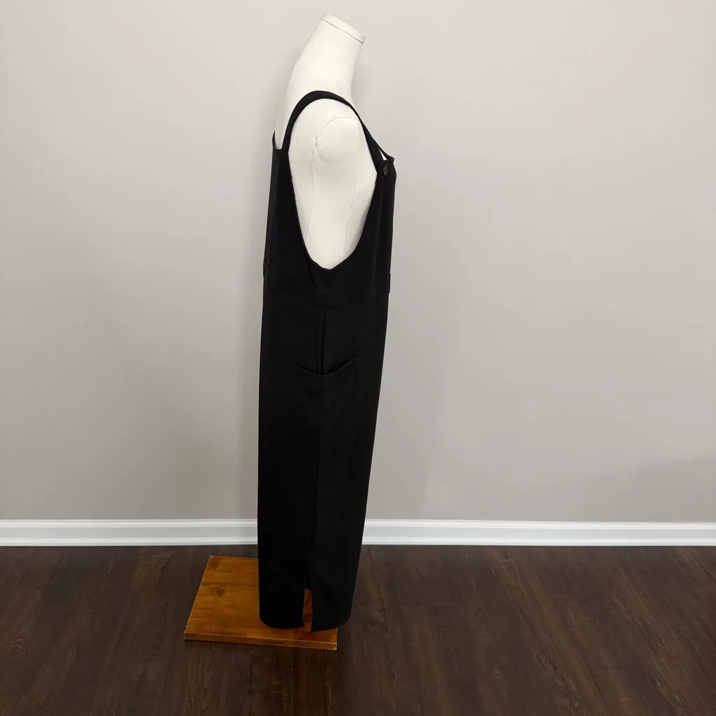 Halara Jumpsuit Overalls Wide Leg Cargo Pockets Stretch Travel Lounge Black - Image 8