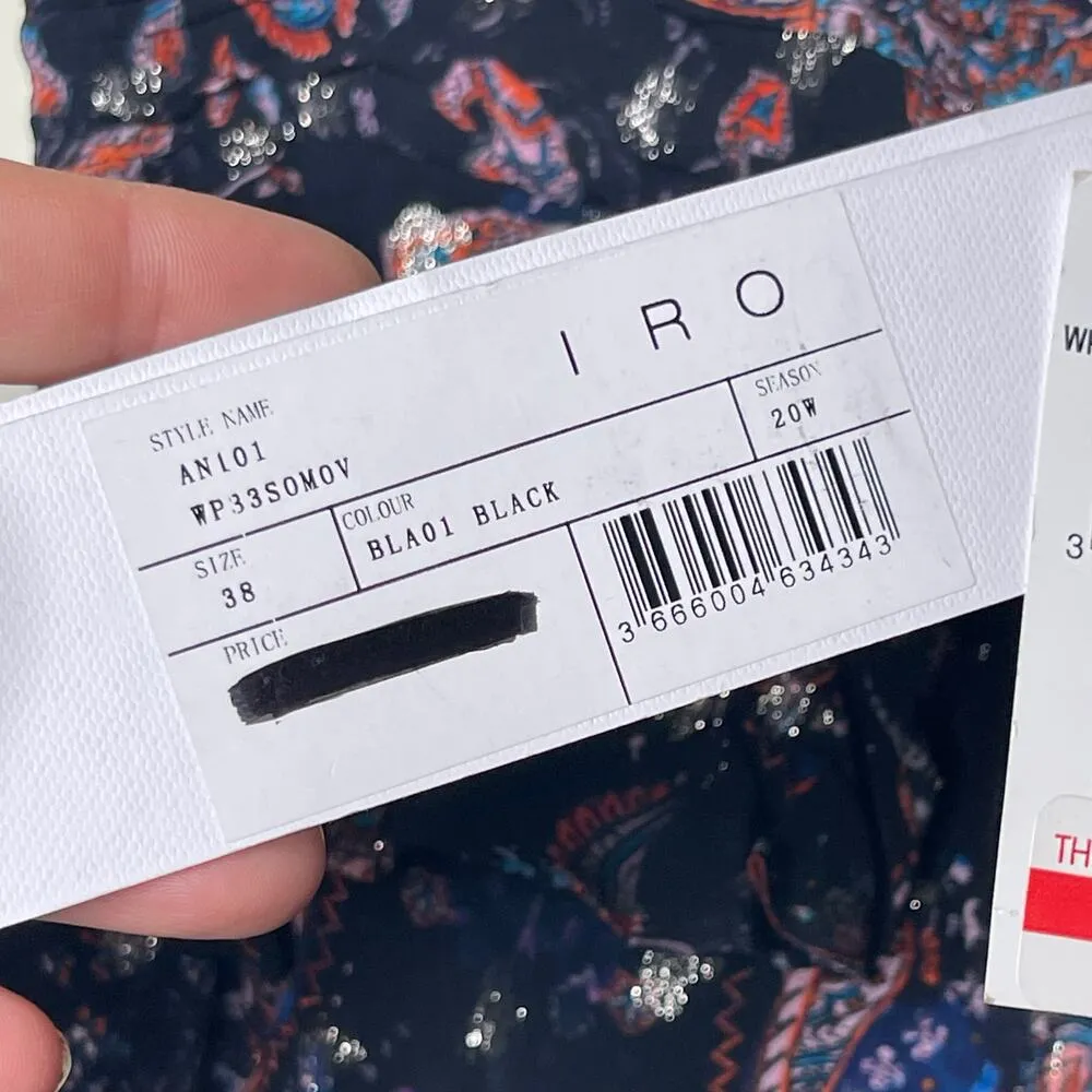 NWT IRO Somov Halter Midi Dress in Black sz FR 38 US 6 - Image 8