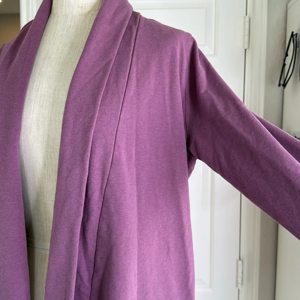 Pacas Pima alpaca open cardigan Purple Size M - Image 11