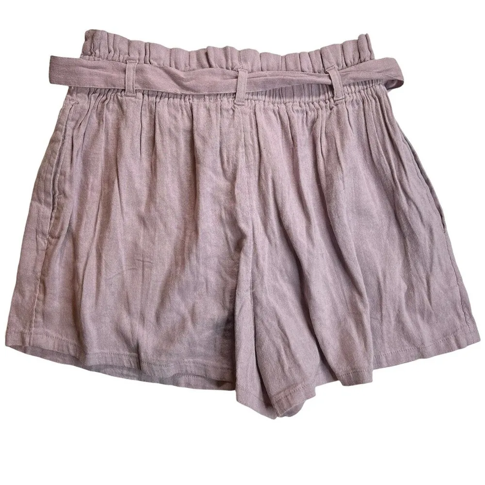 Hollister Light Purple Paper Bag Waist High Rise Shorts Size Small New - Image 2