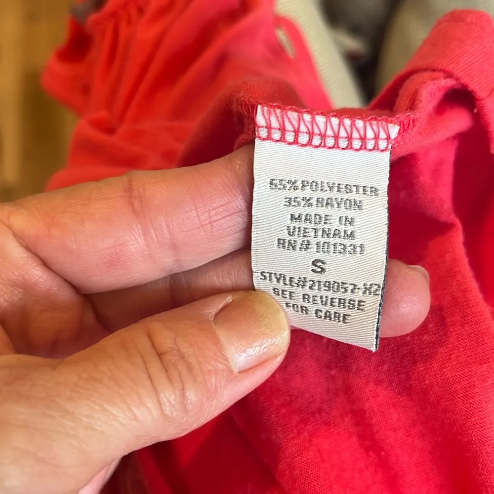 Charlotte Russe Tank Top Coral Salmon Pink Ruffle Knit - Image 9