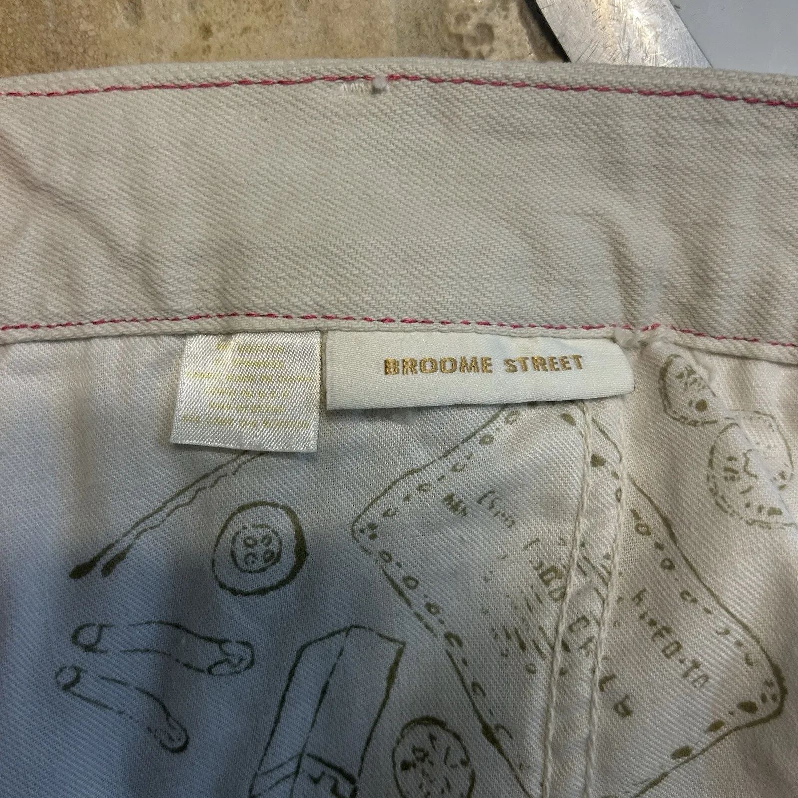 Kate Spade Perry Street Jeans Play Hooky Straight Leg Ivory Stretch Denim Sz 31 - Image 4