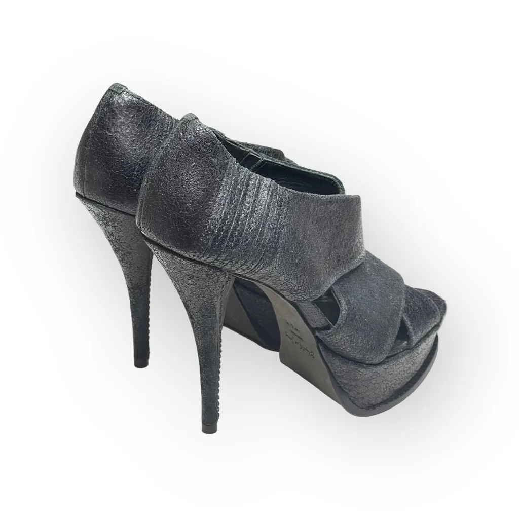 Elizabeth and James 𒀭 Milla Platform Stiletto Heel Sandal 𒀭 Black Sheen 𒀭7.5M - Image 3