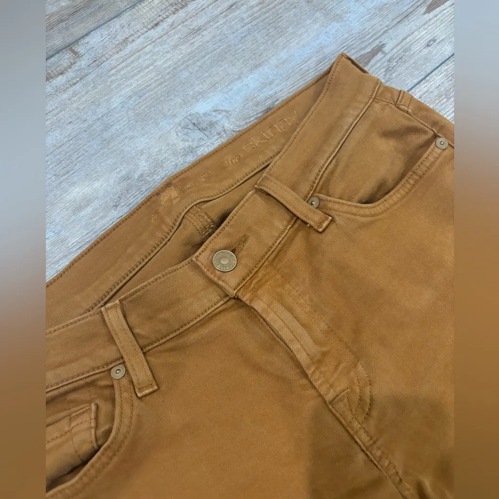 7 For All Mankind Womens Size 30 Brown Copper The Skinny - Image 5