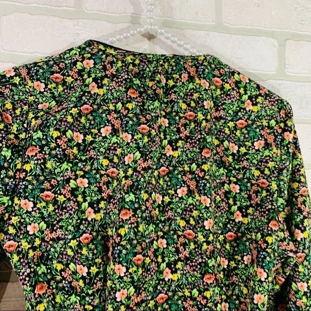 TopShop Garden Floral Ruffle Wrap Dress Size 4 - Image 9