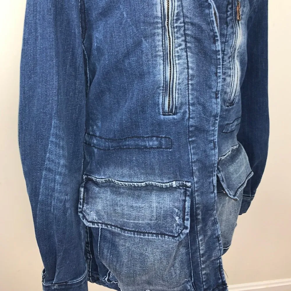 Vintage Z1975 Zara Woman Denim Coat/Jacket Size S - Image 10