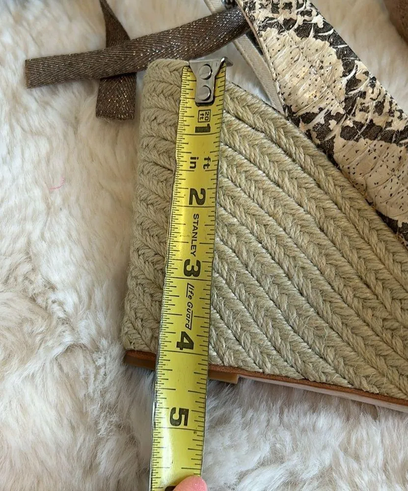 Coach Maritza Snake Espadrille Wedge Sandals - Image 10