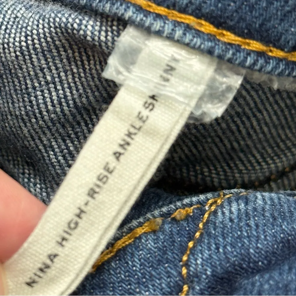 {26} Rag & Bone Nina High Rise Blue Skinny Jeans High-Waisted Stretch - Image 9