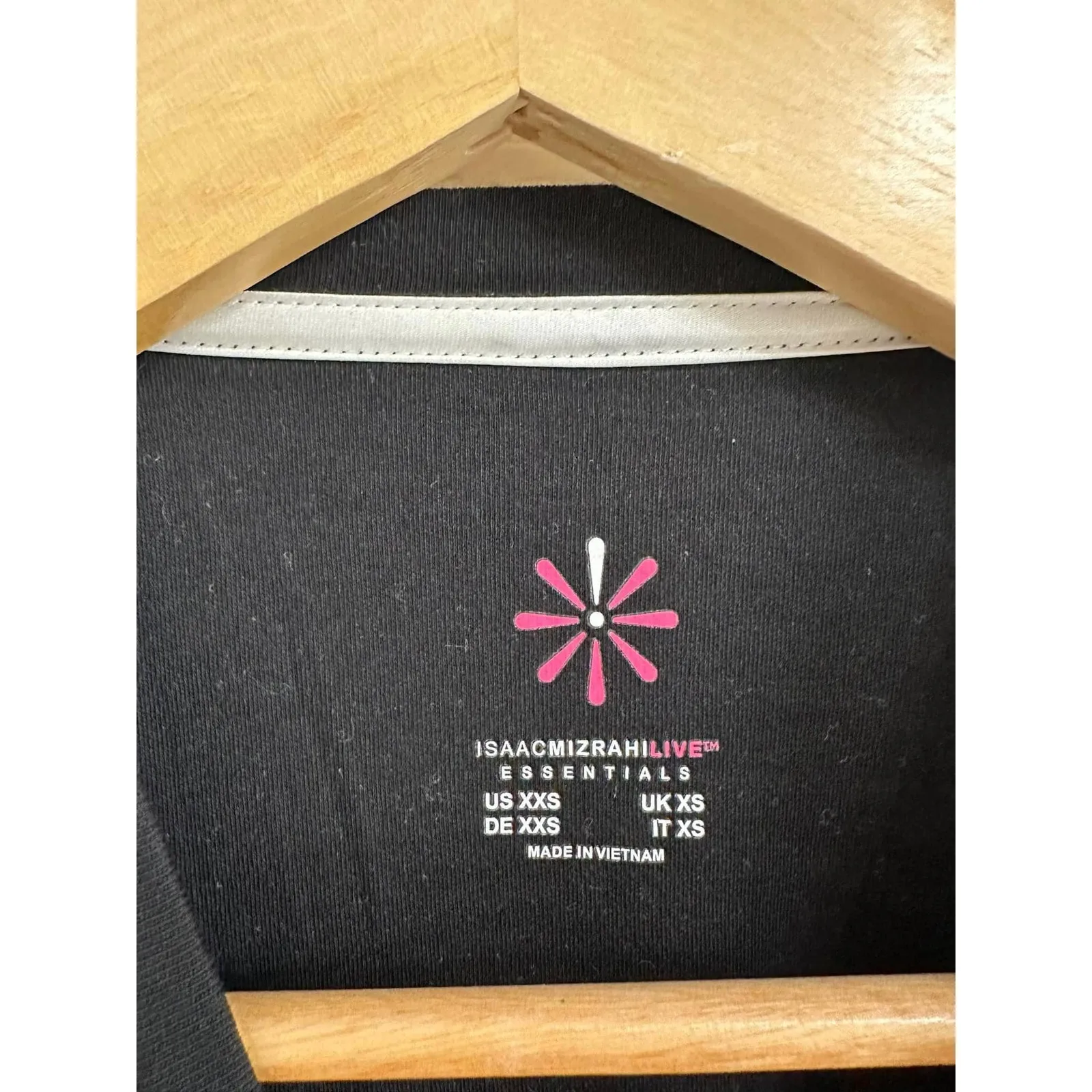 Isaac‎ Mizrahi Live! Essentials Pima Cotton Black Short Sleeve T-Shirt XXS - Image 4