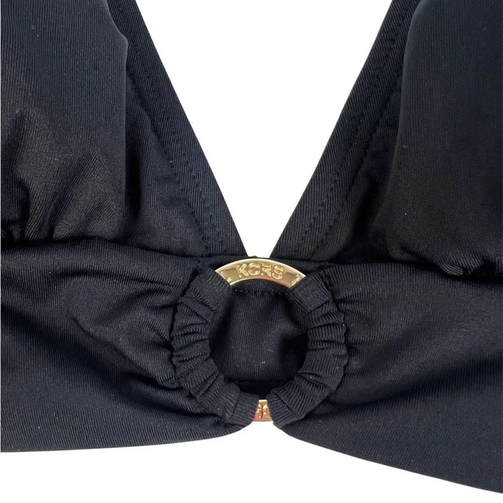 Michael Kors Swim Black Halter Bikini Top Size Medium - Image 5