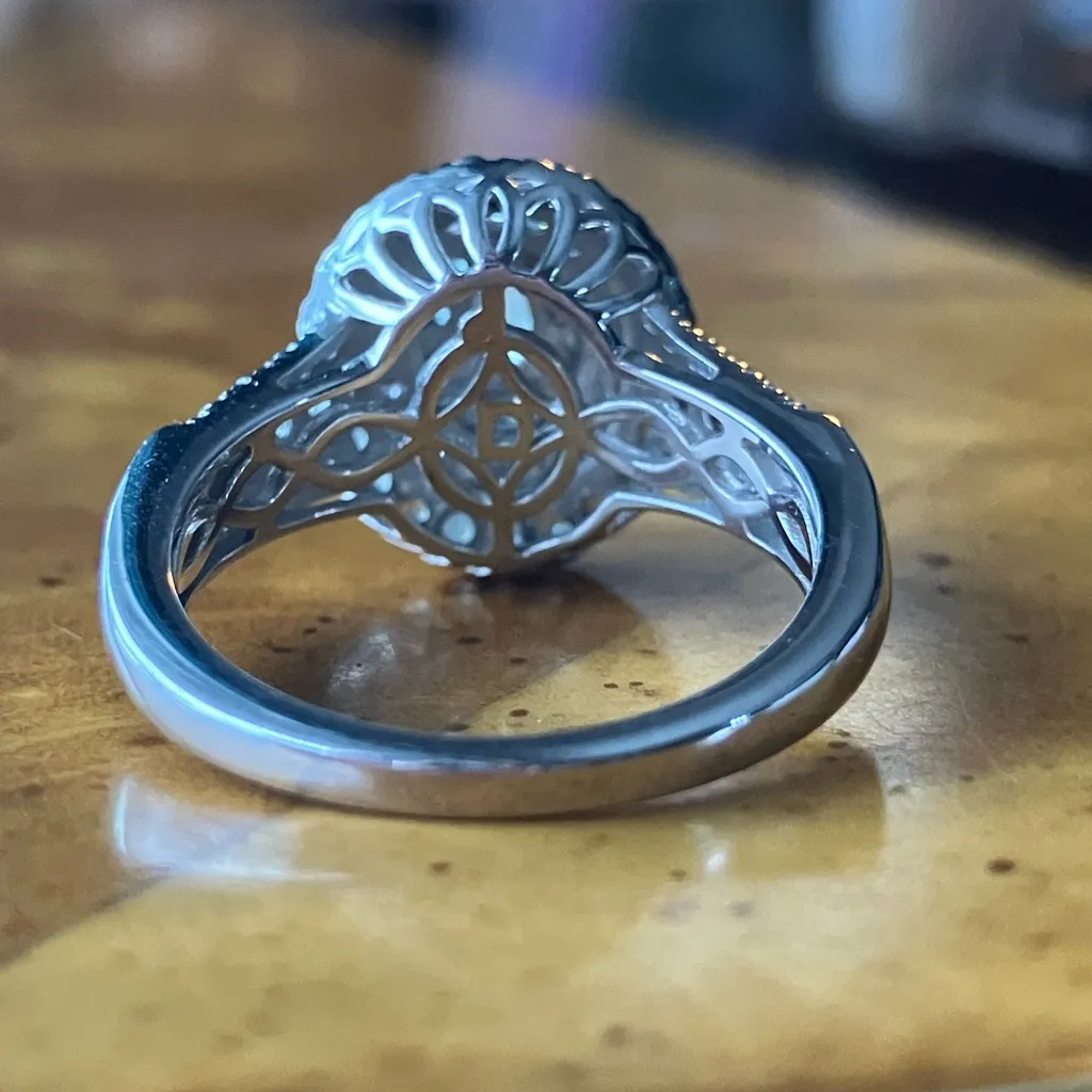 Natural Alexandrite Moissanite Sterling Silver Ring Size 7 Green - Image 9