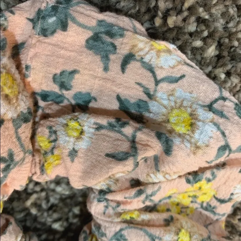 Floral oversized scrunchie Yellow - Image 2