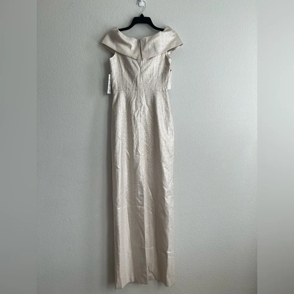 Teri Jon Metallic Jacquard Off - Image 8