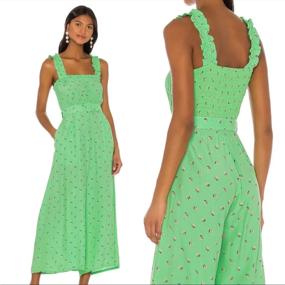 NEW NWT Faithfull The Brand Dolores Wide Leg Jumpsuit In Bisset Floral Spearmint - Image 3