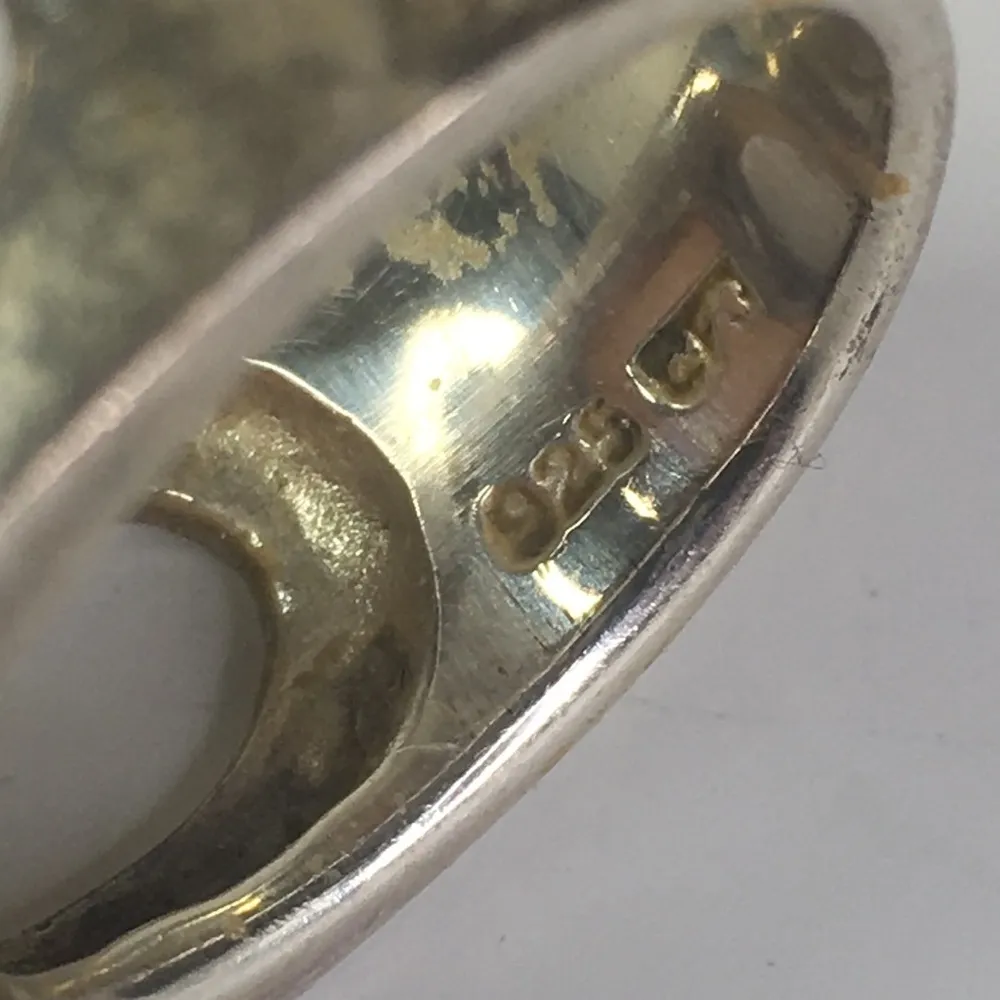 Sterling Pink Quartz Large Statement Ring Size 8 CF side Cut outs Silver - Image 6