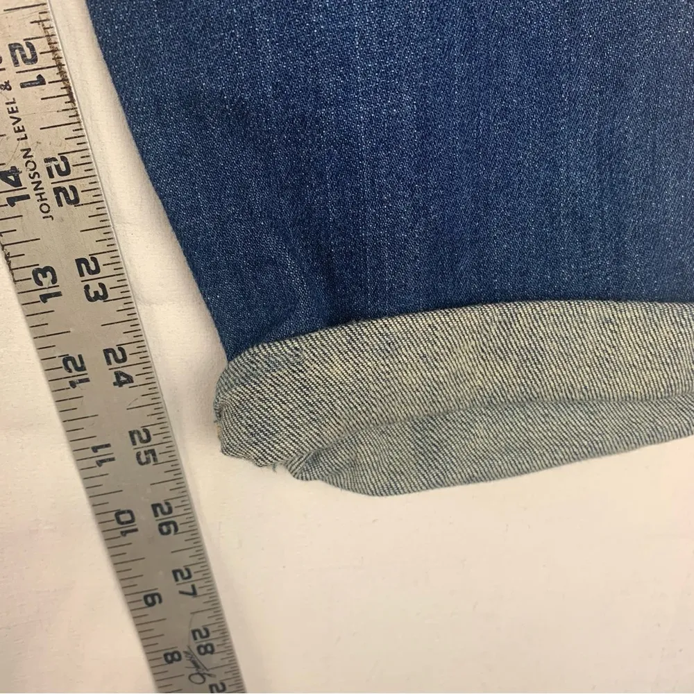 Abercrombie & Fitch size 6 28 crop jeans dark wash perfect stretch denim roll cu - Image 7