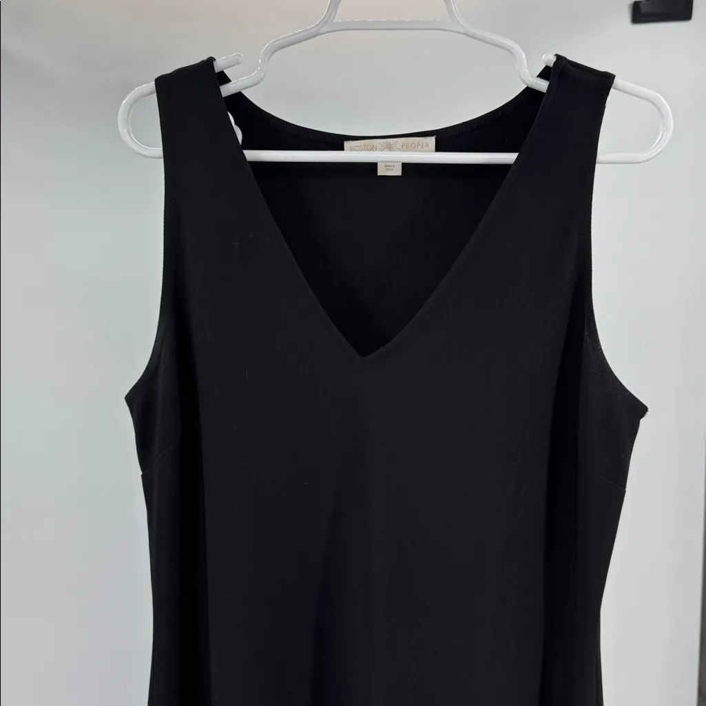 Beyond Travel Sleeveless V Neck Maxi Dress Boston Proper black L stretch neutral - Image 9