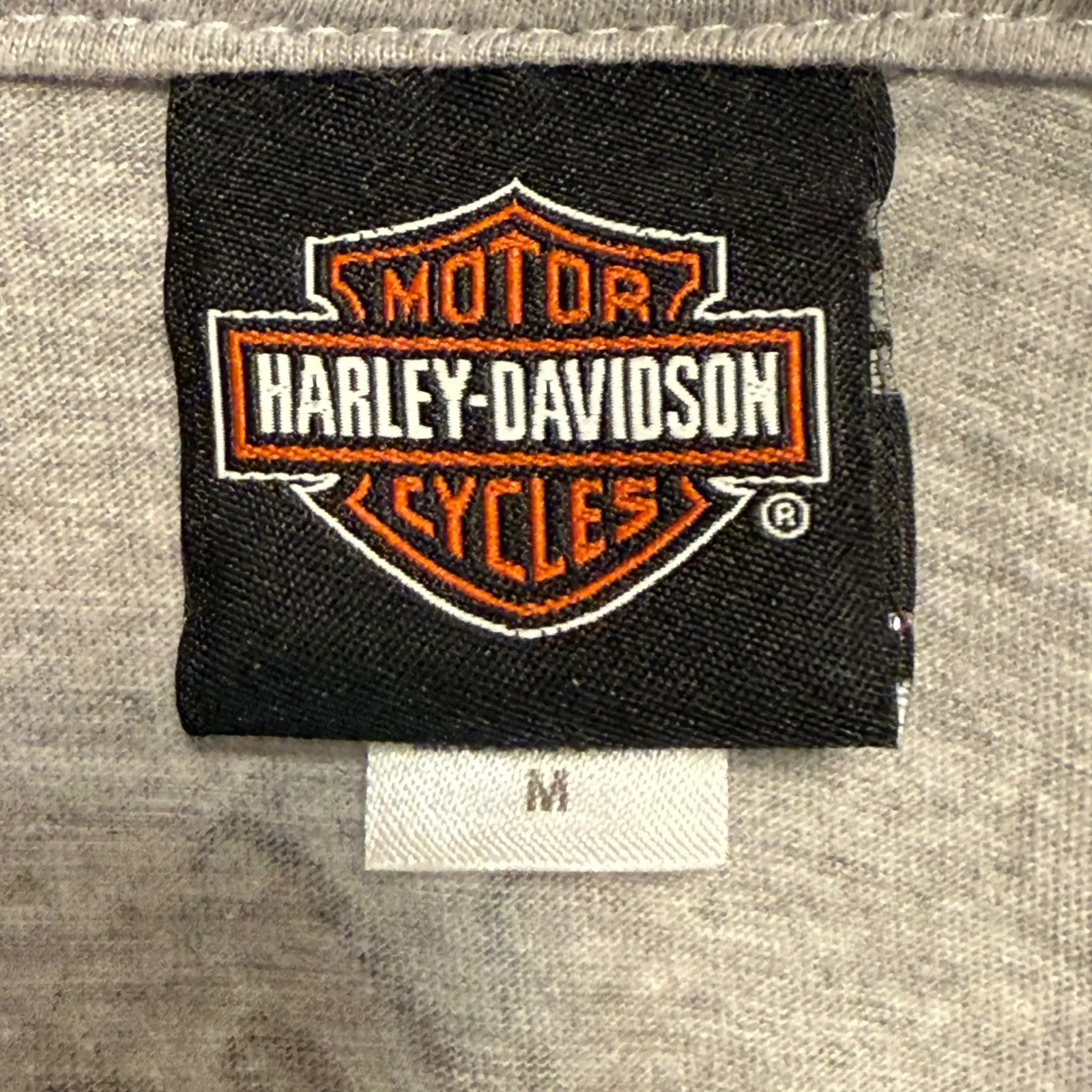 Harley Davidson Womens Gray Graphic T Shirt Motorcycle Biker Tee Medium - Image 7