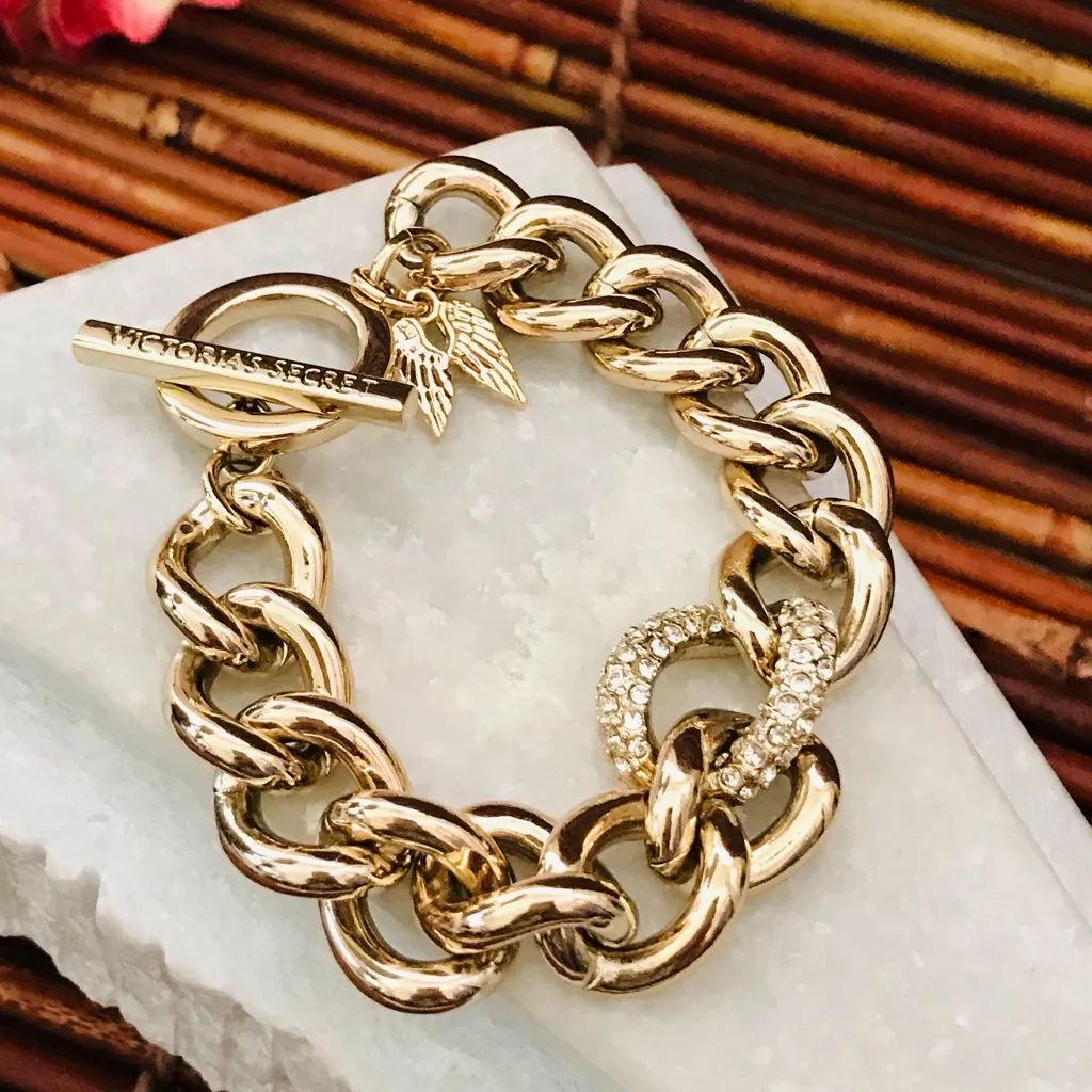 Victoria's Secret Gold Charm Wings Bracelet - Image 2
