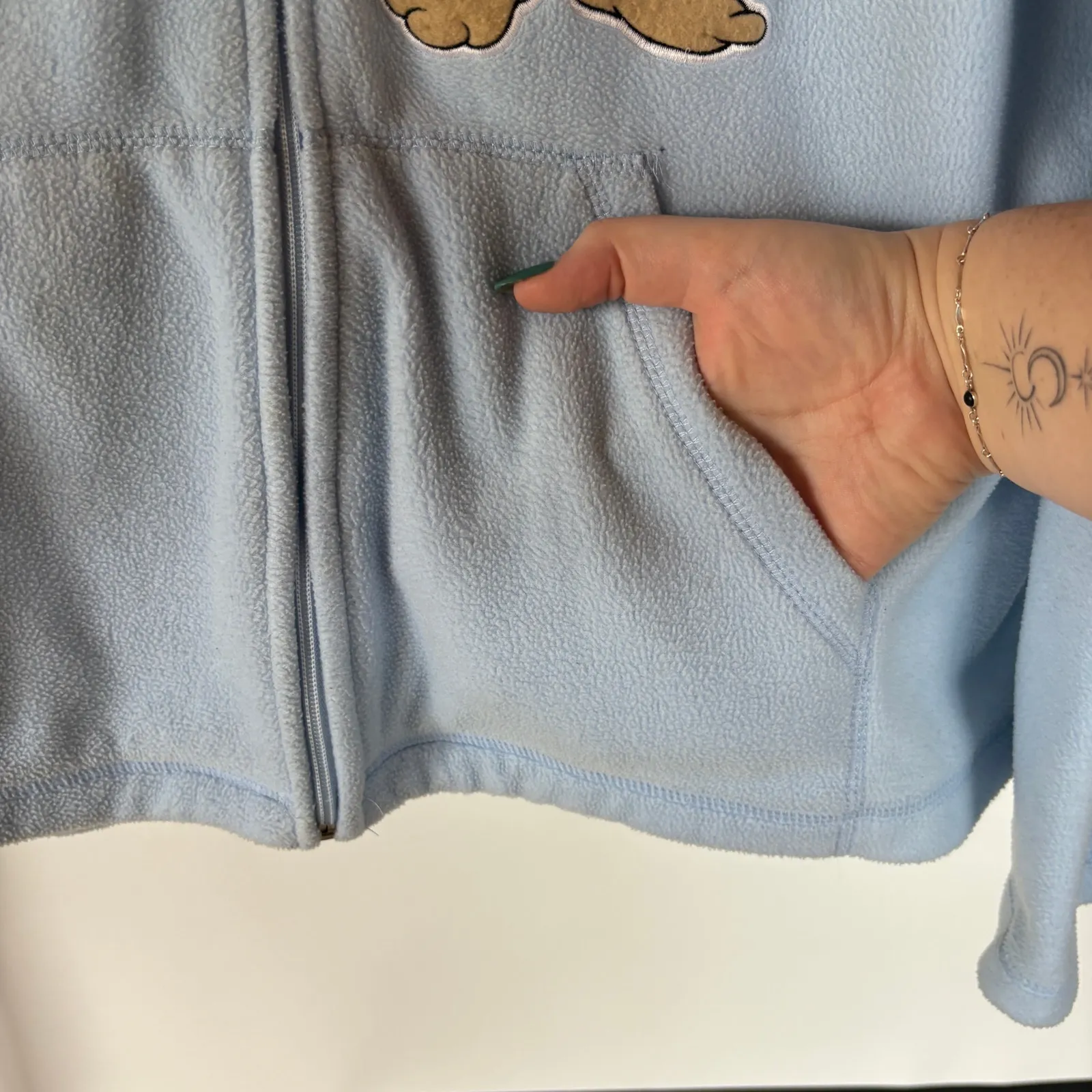 Y2K Disney Vintage Grumpy Fleece Hoodie Sweatshirt Disneyworld Snow White XL - Image 7