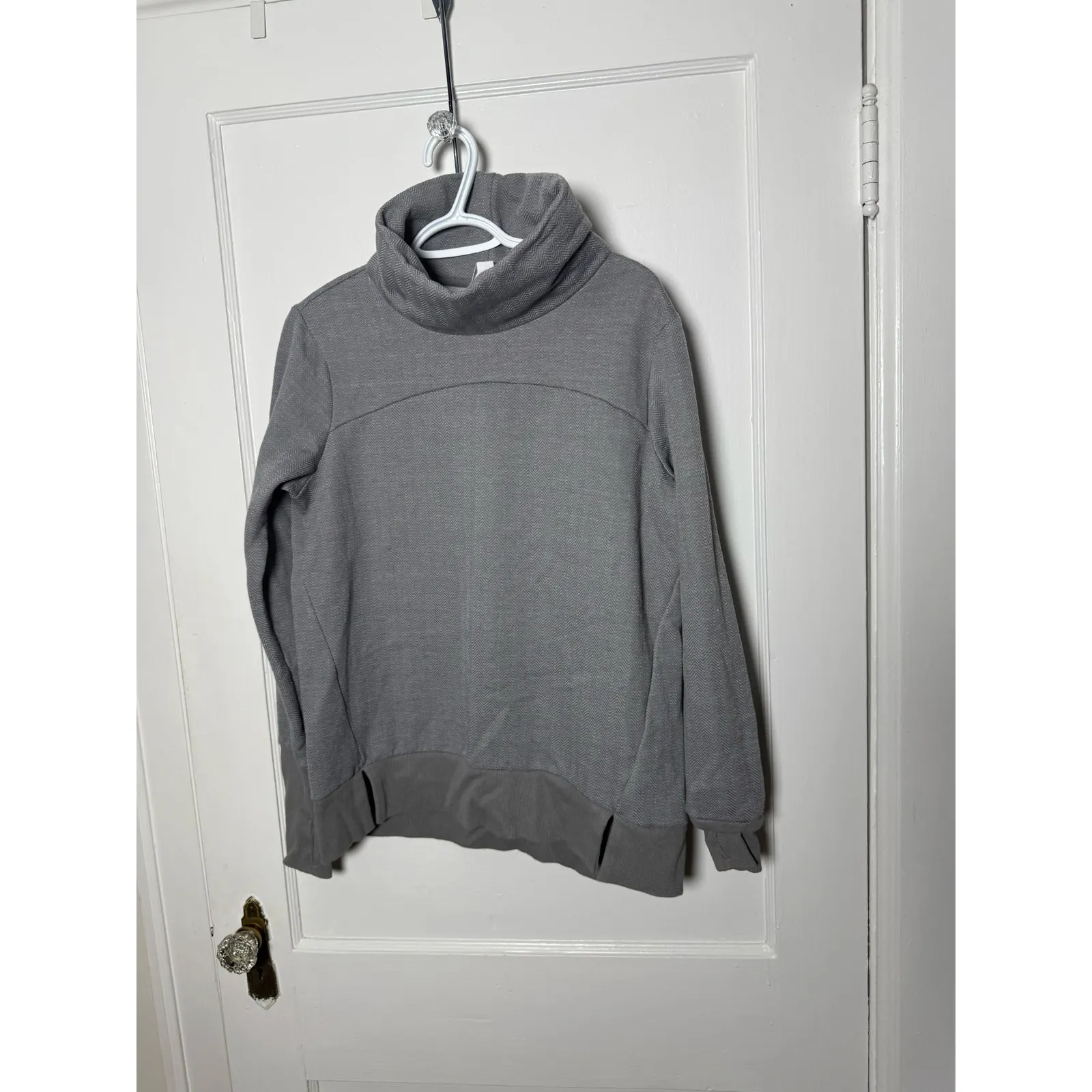 Avia Gray Minimalist Mock Neck Chic Athleisure Sweatshirt Size Women's XS - Image 9
