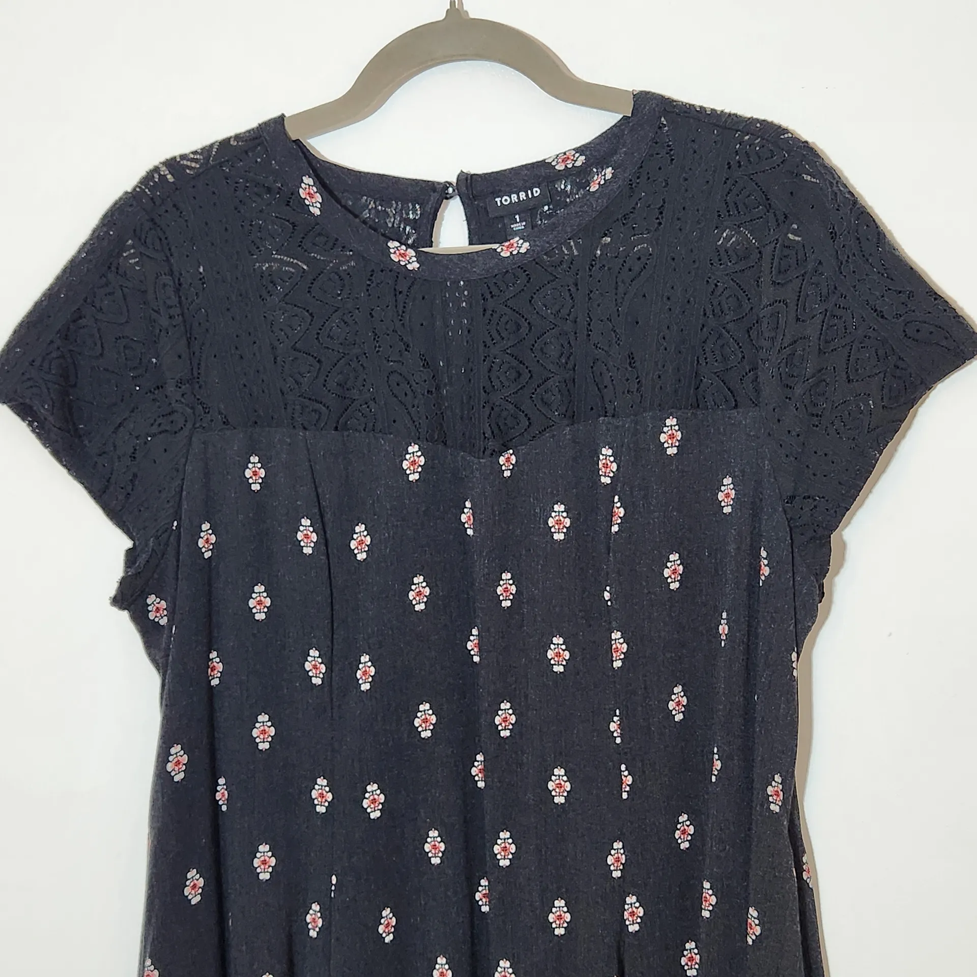 Torrid Black and Gray Print Mini Dress Size 1X - Image 3